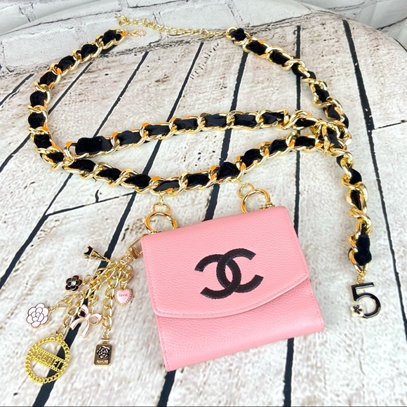 CHANEL Handbags - Chanel compact wallet crossbody or belt chain bum bag with keychain bag charm